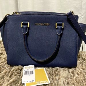 Michael Kors Medium Selma Leather Satchel Bag